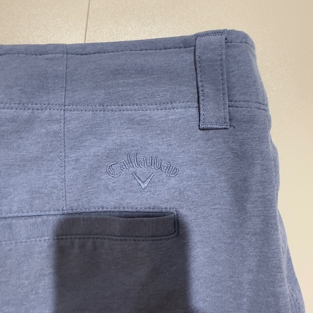 Callaway Golf Shorts Mens 34 Blue Heather Performance Stretch CGBSF0S9 - Picture 4 of 5